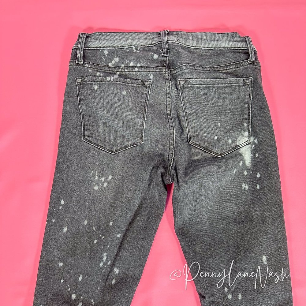 Black Orchid Noah Paint Splatter Ankle Fray Skinny Jean Galaxian - Picture 9 of 11